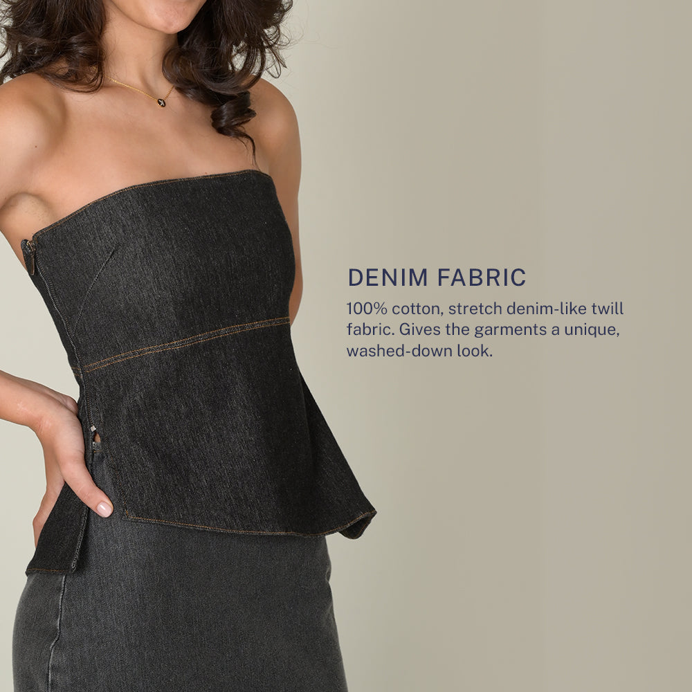 Denim Asymmetric Top (Twill)