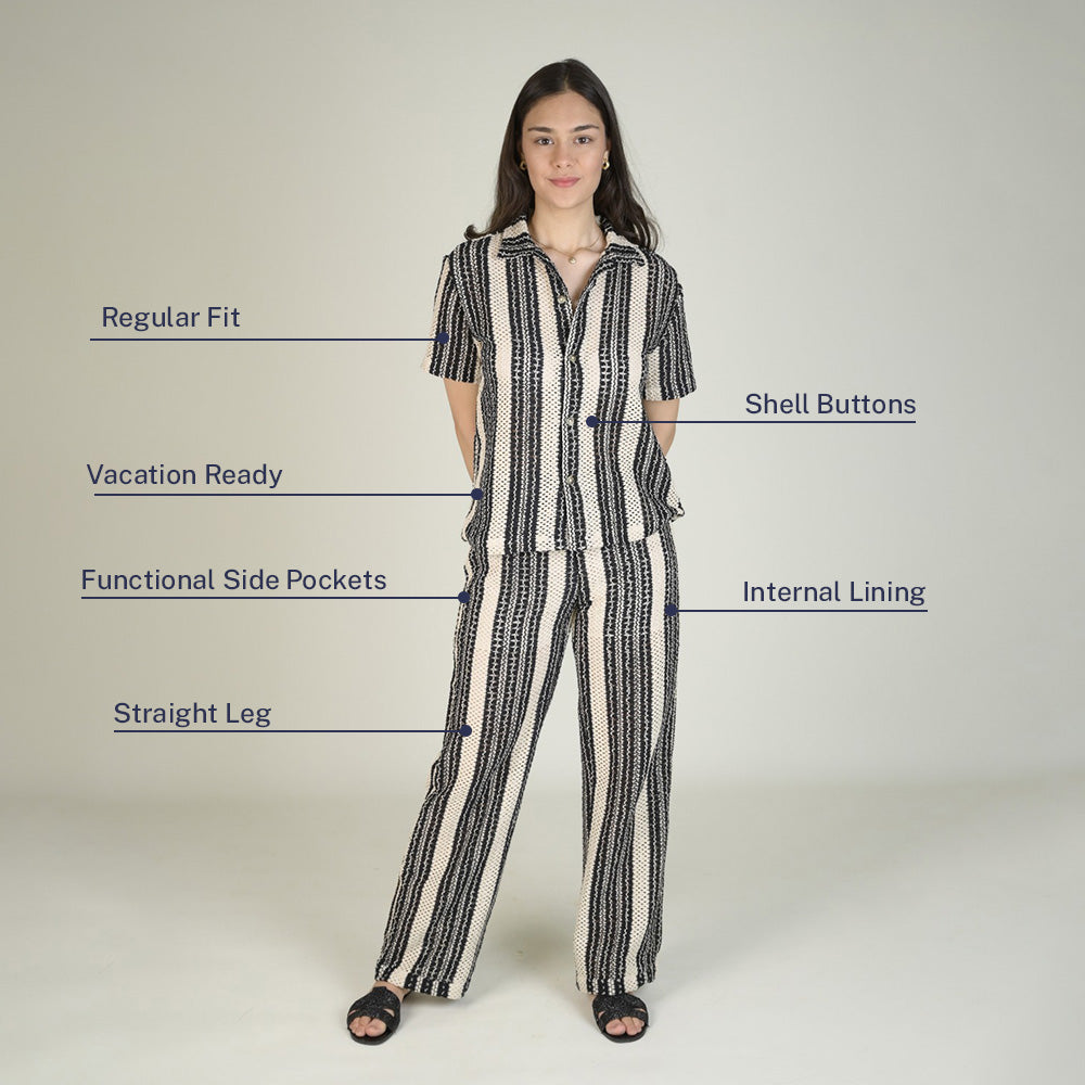 Chevron Co-ord Set ( Shirt and Pant)