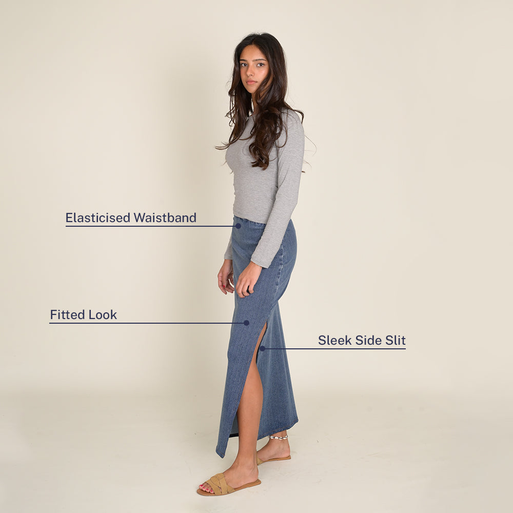 Classic Denim Skirt (Twill)
