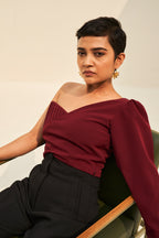ZINNIA CREPE TOP
