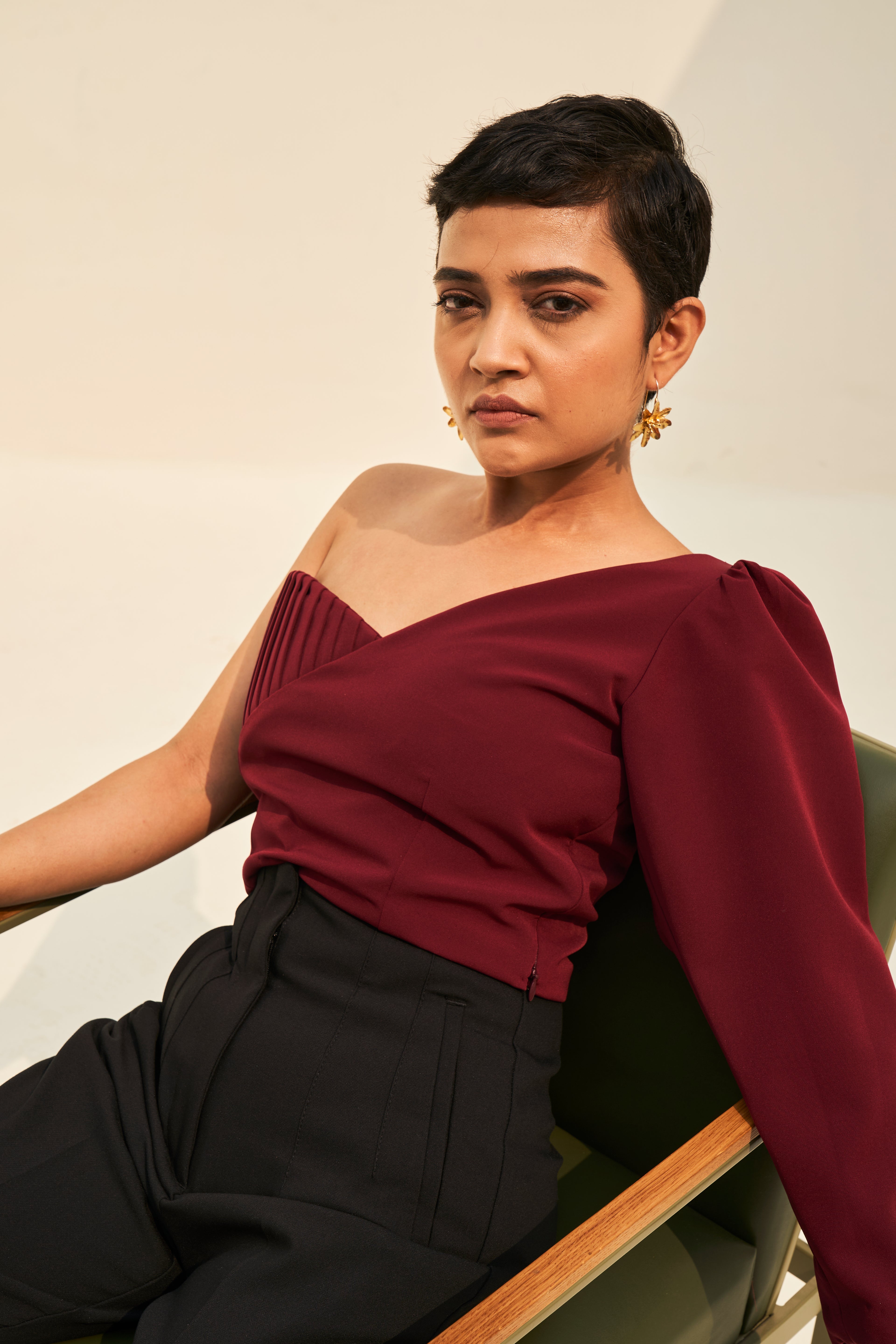 ZINNIA CREPE TOP