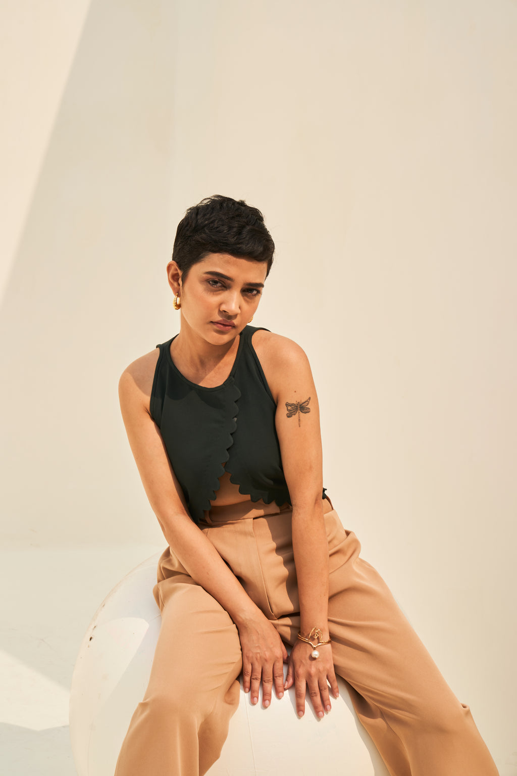 PAPILLION CREPE PANTS