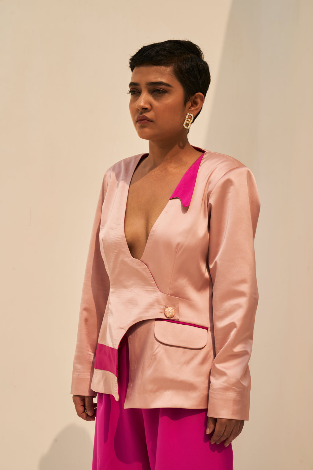 CONSTANIA SATIN BLAZER