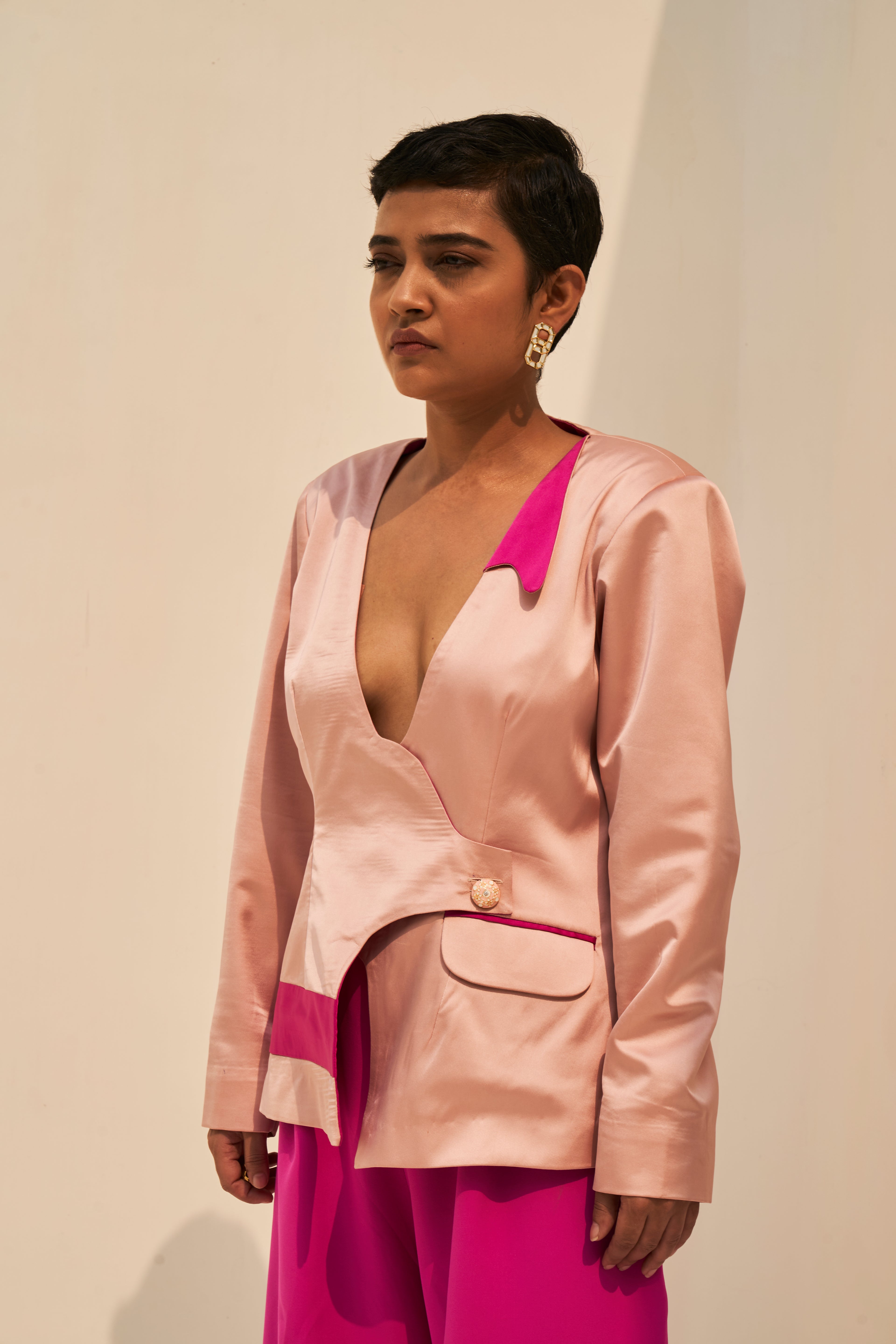 CONSTANIA SATIN BLAZER