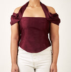 Nightfall Wine Corset Top