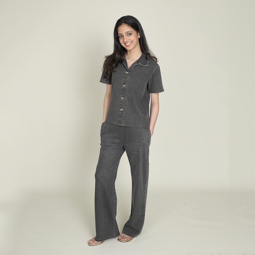 Women's Denim Lounge Shirt (Twill)