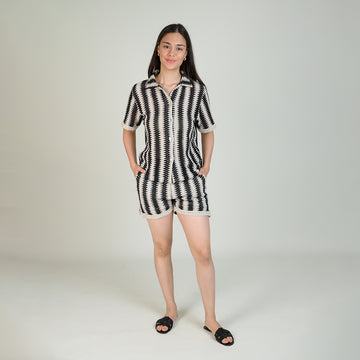 Chevron Co-ord Set ( Shirt and Shorts)