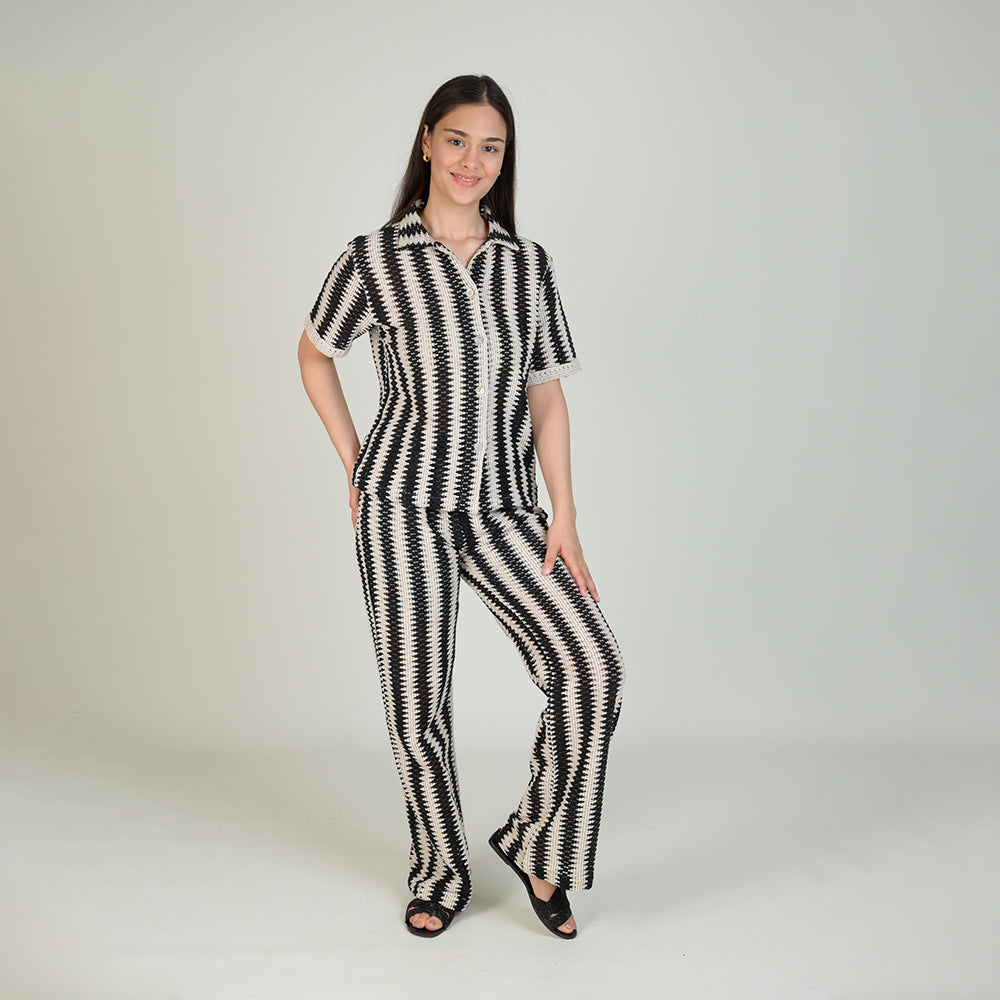 Chevron Co-ord Set ( Shirt and Shorts)