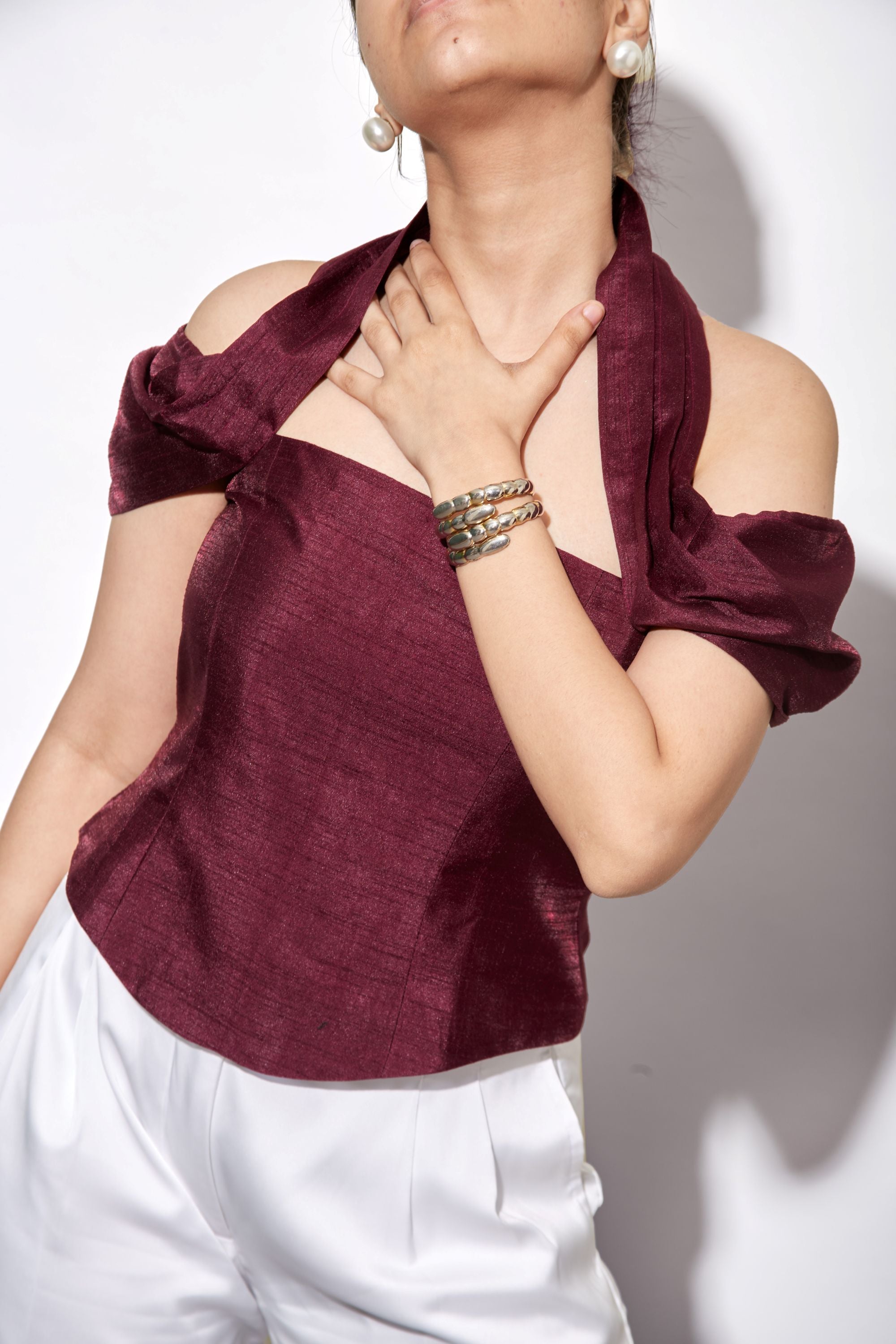 Nightfall Wine Corset Top