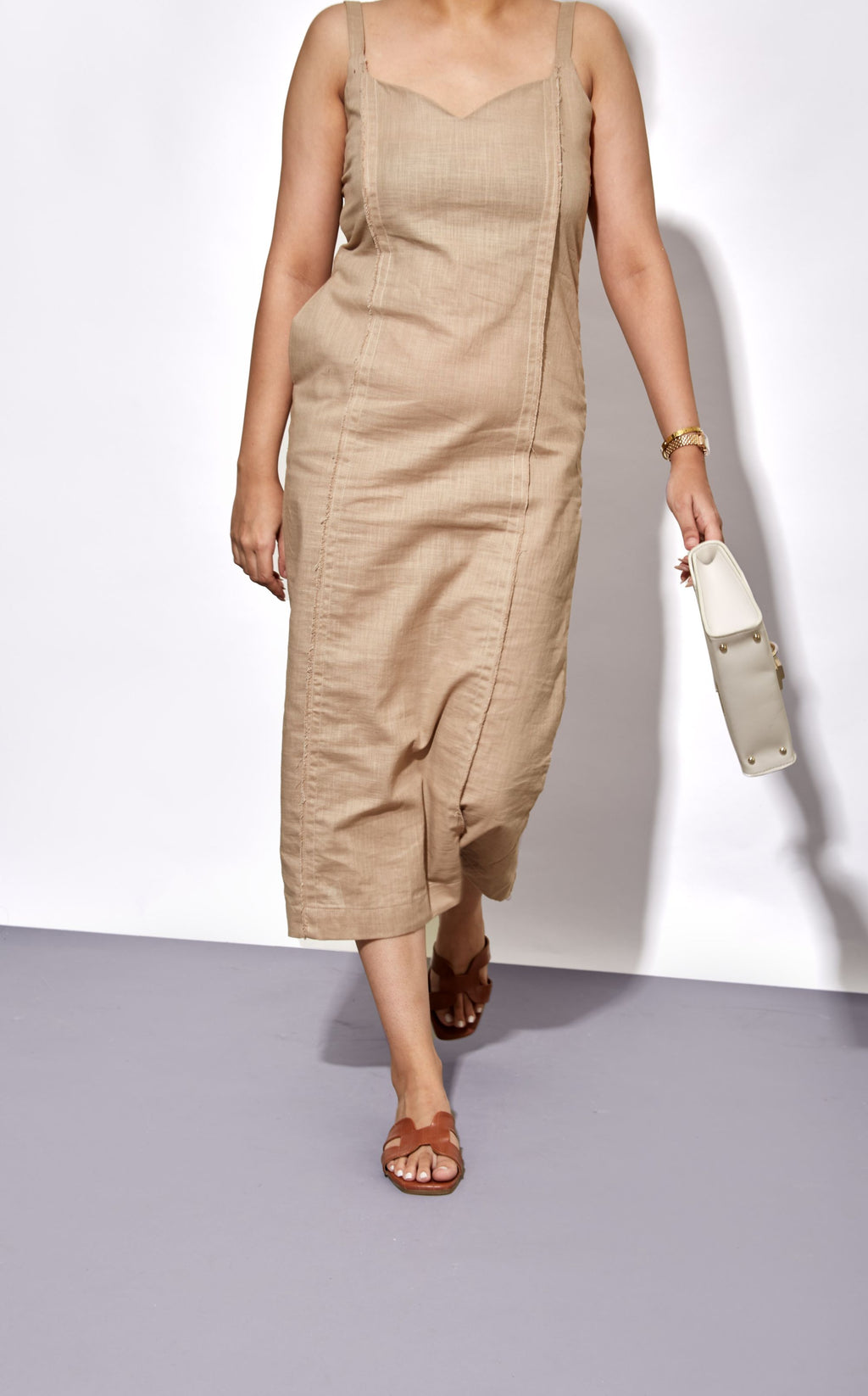 Golden Hour Beige Dress