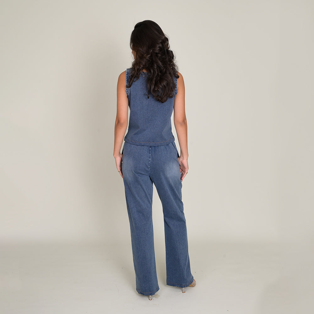 Sleeveless Denim Top (Twill)