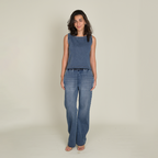 Sleeveless Denim Top (Twill)