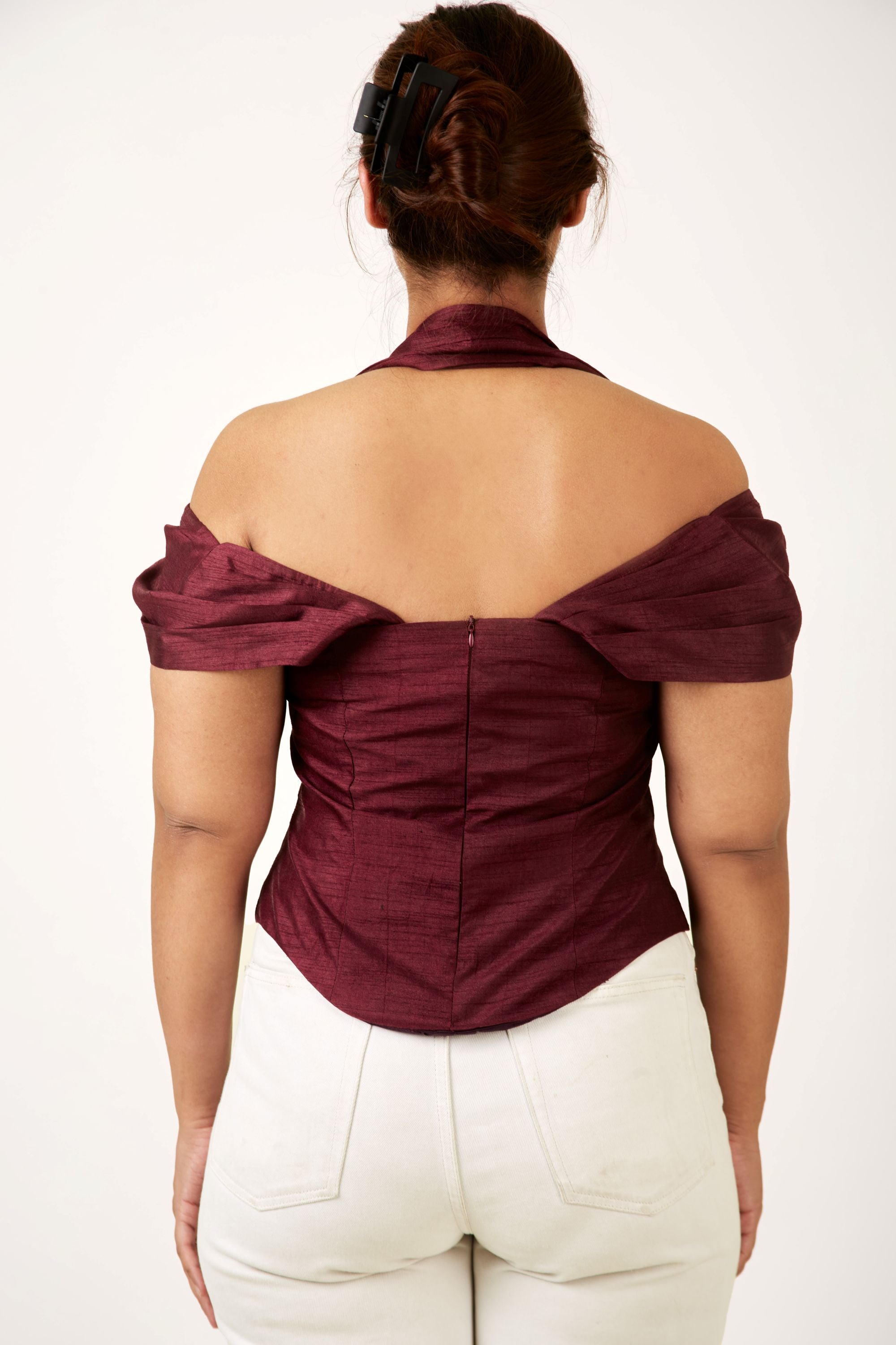 Nightfall Wine Corset Top